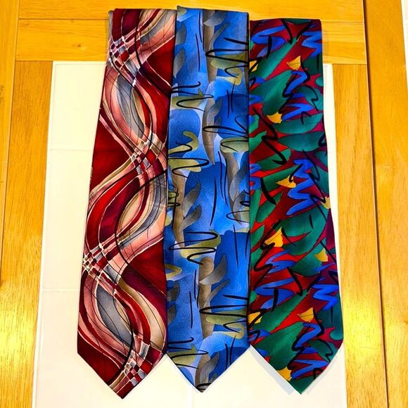 Jerry Garcia Grateful Dead Lot of 3 Art Ties